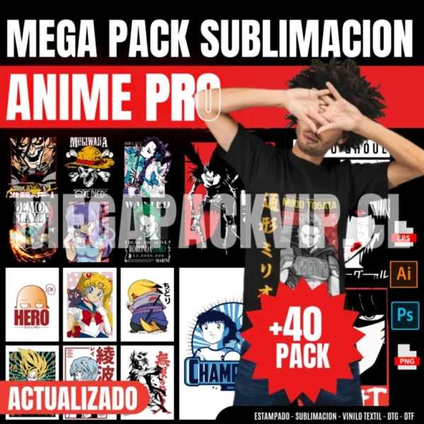 PACK SUBLIMACION ANIME 2.4 CLASICOS