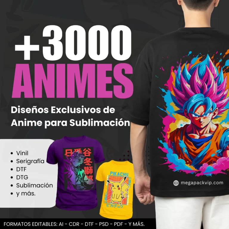 3000 ANIMES SUBLIMACION