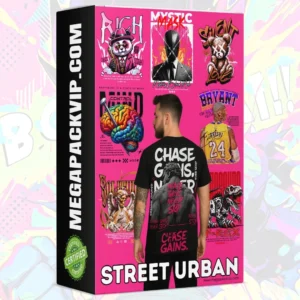 PACK DE SUBLIMACION CON 200 DISEÑOS STREET URBAN