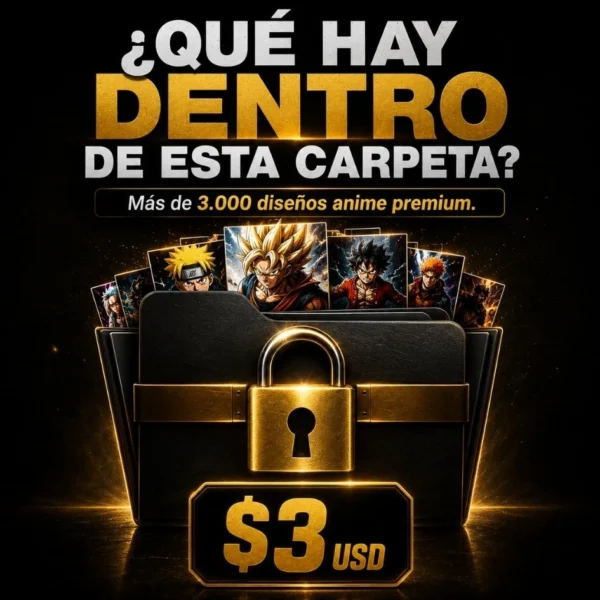 +3.000 Diseños Exclusivos de Anime para Sublimación