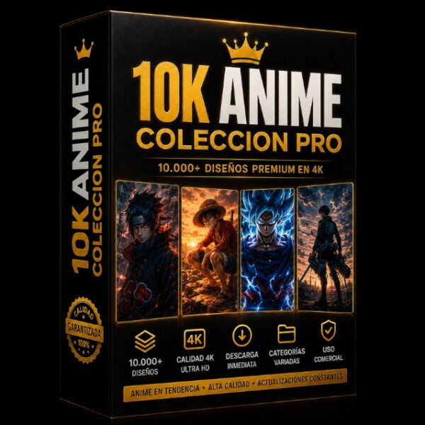 Mega Pack de +10,000 Diseños de Anime