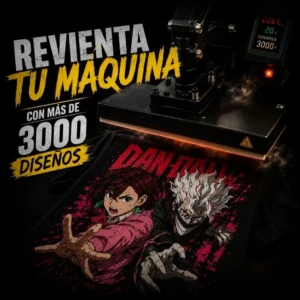 +3.000 Diseños Exclusivos de Anime para Sublimación